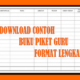 Download Teladan Buku Piket Guru Format Lengkap