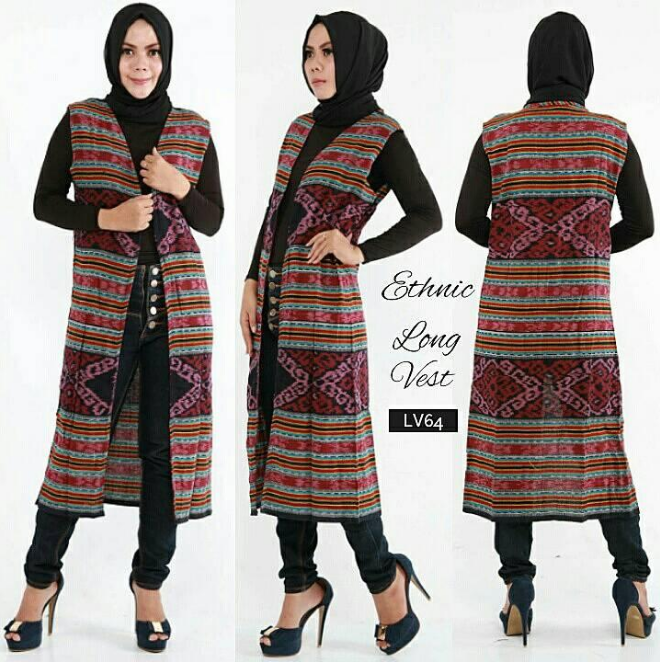 BusanaMuslim 10+ Contoh Model Outer Batik Tanpa Lengan BusanaMuslim 10+ Contoh Model Outer Batik Tanpa Lengan