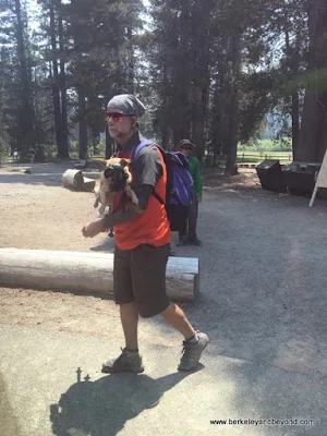 people met on the trail at Devils Postpile National Monument in Mammoth Lakes, California