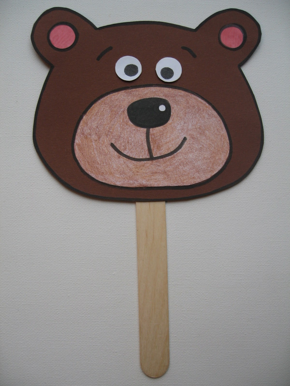 Goldilocks And The Three Bears Stick Puppets