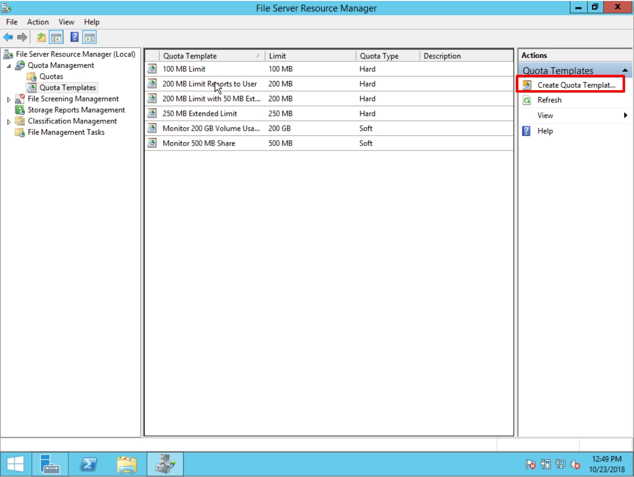 ILMU TKJ KONFIGURASI QUOTA MANAGEMENT di WINDOWS SERVER 2012 R2