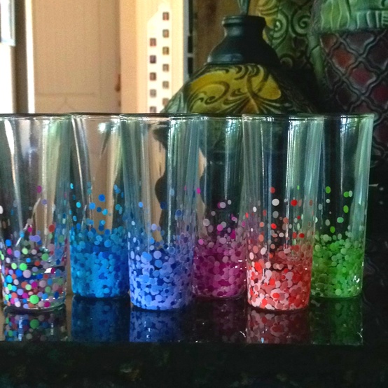 Tahoma Beadworks & Photography Pin SemiWin Confetti Glasses