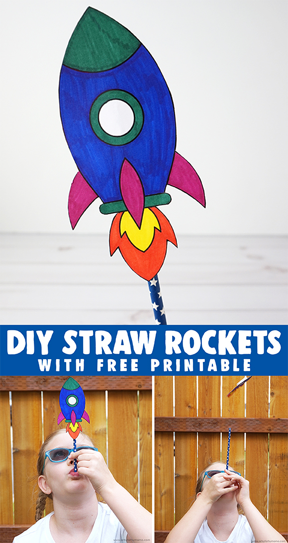 DIY Straw Rockets with Free Printable