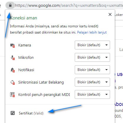 Melihat Sertifikat SSL