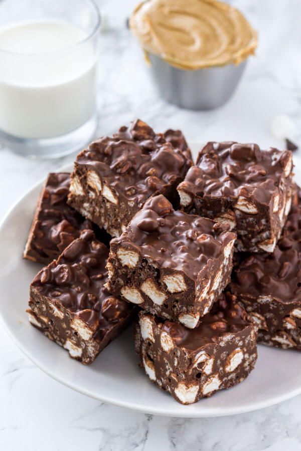 No Bake Rocky Road Squares Young Mom Recipes