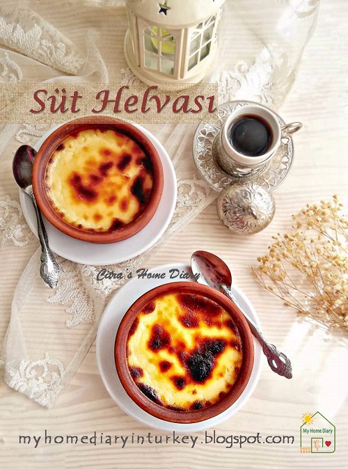 This dessert well know from city of Bursa, where I am living. Everybody know and love this milk pudding. Every kids grow up with this simple yet delicious dessert. Beside Fırın Sütlaç or other sweets, this süt helvası is always on iftar menu in every Turkish family.