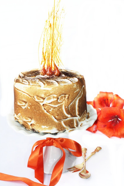 Caramelo-Choco-Meringue cake,special pentru Andie!