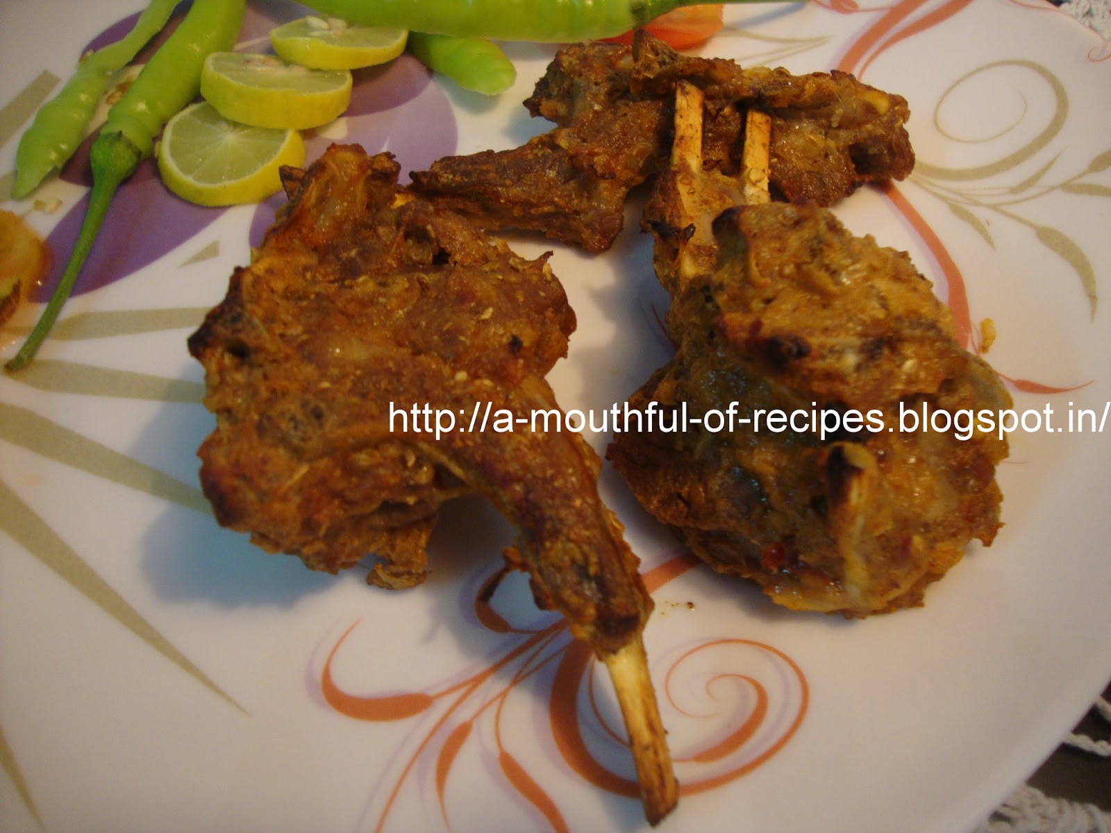 A Mouthful Of Recipes Spicy Barbequed (BBQ) Mutton Chops