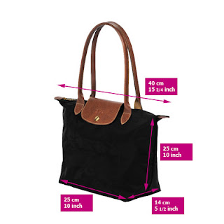 dimensions of longchamp le pliage medium