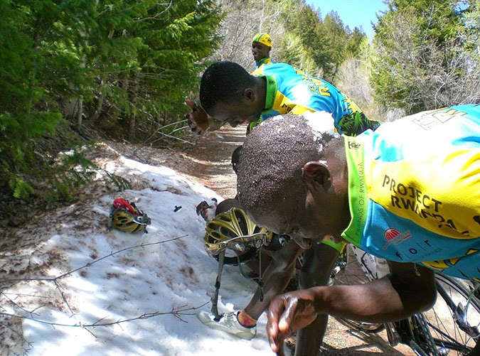 See how they reacted athletes from Rwanda when they saw snow for the ...
