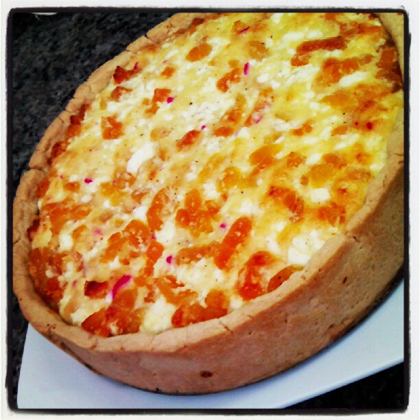 Torta de queijo com damasco