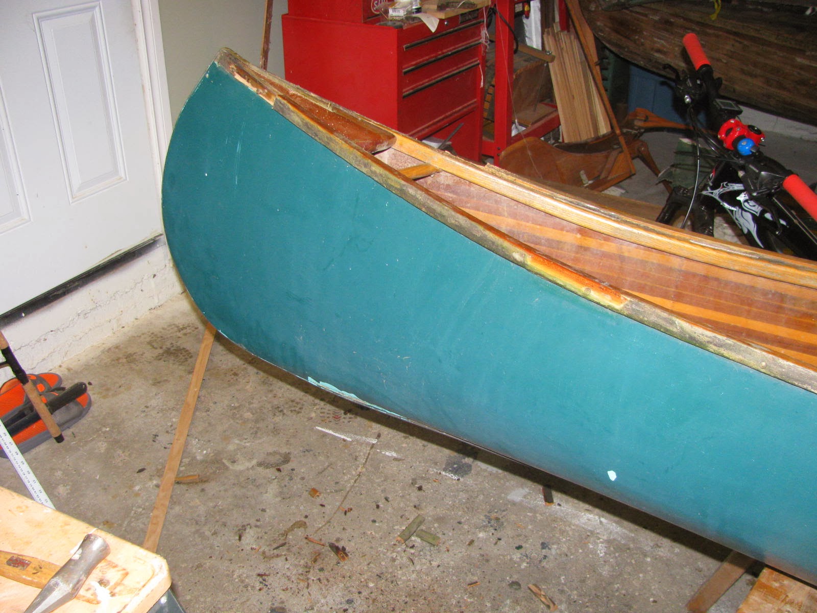 Building canoe guide stripper