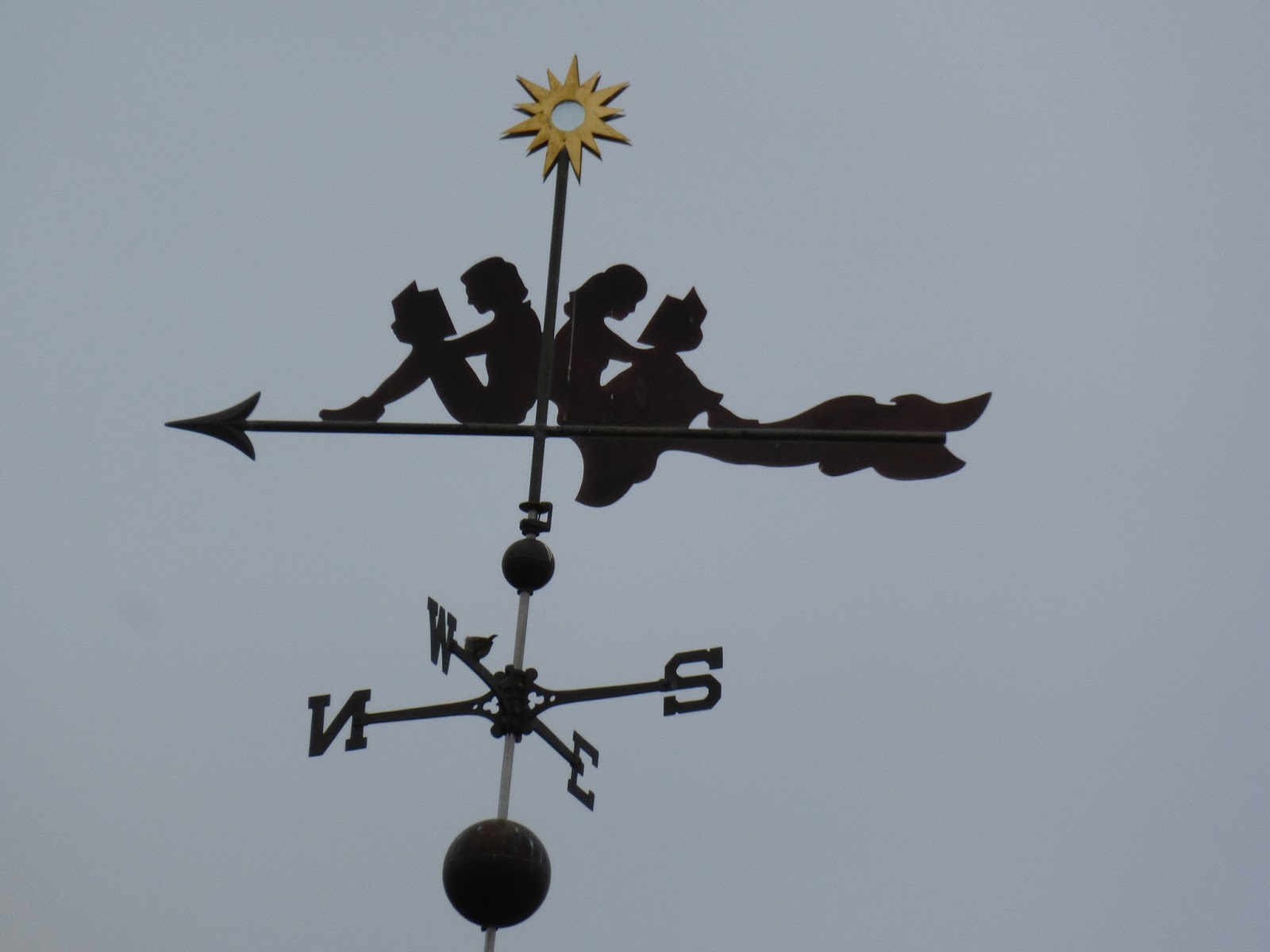 Nutfield Genealogy Weathervane Wednesday Above a Library