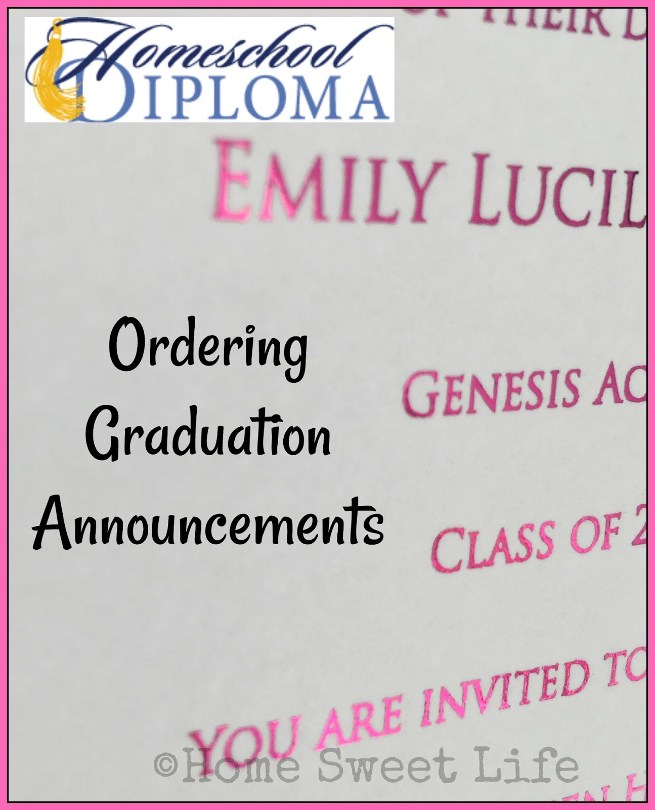 Home Sweet Life Preparing for a Homeschool Graduation Ordering