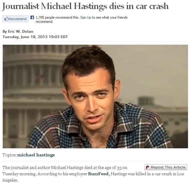 Journalist Dies In Fiery Car Crash Journalist Dies In Fiery Car Crash