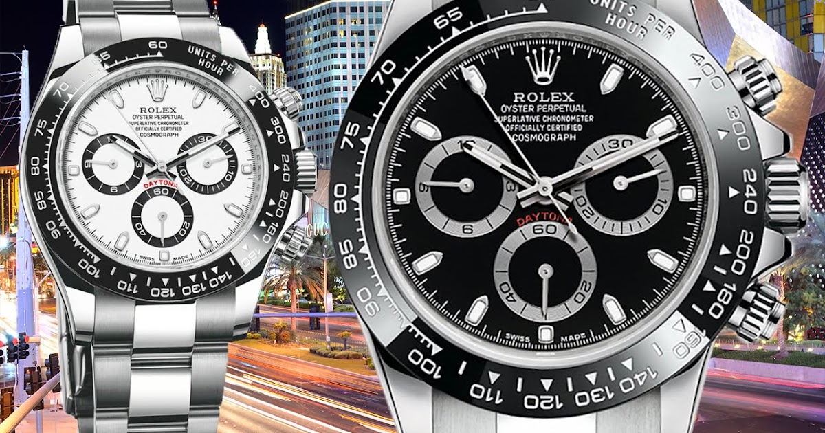 rolex daytona black vs white