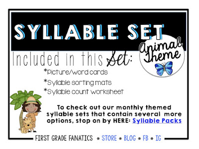 First Grade Fanatics: Looking for syllable activities?