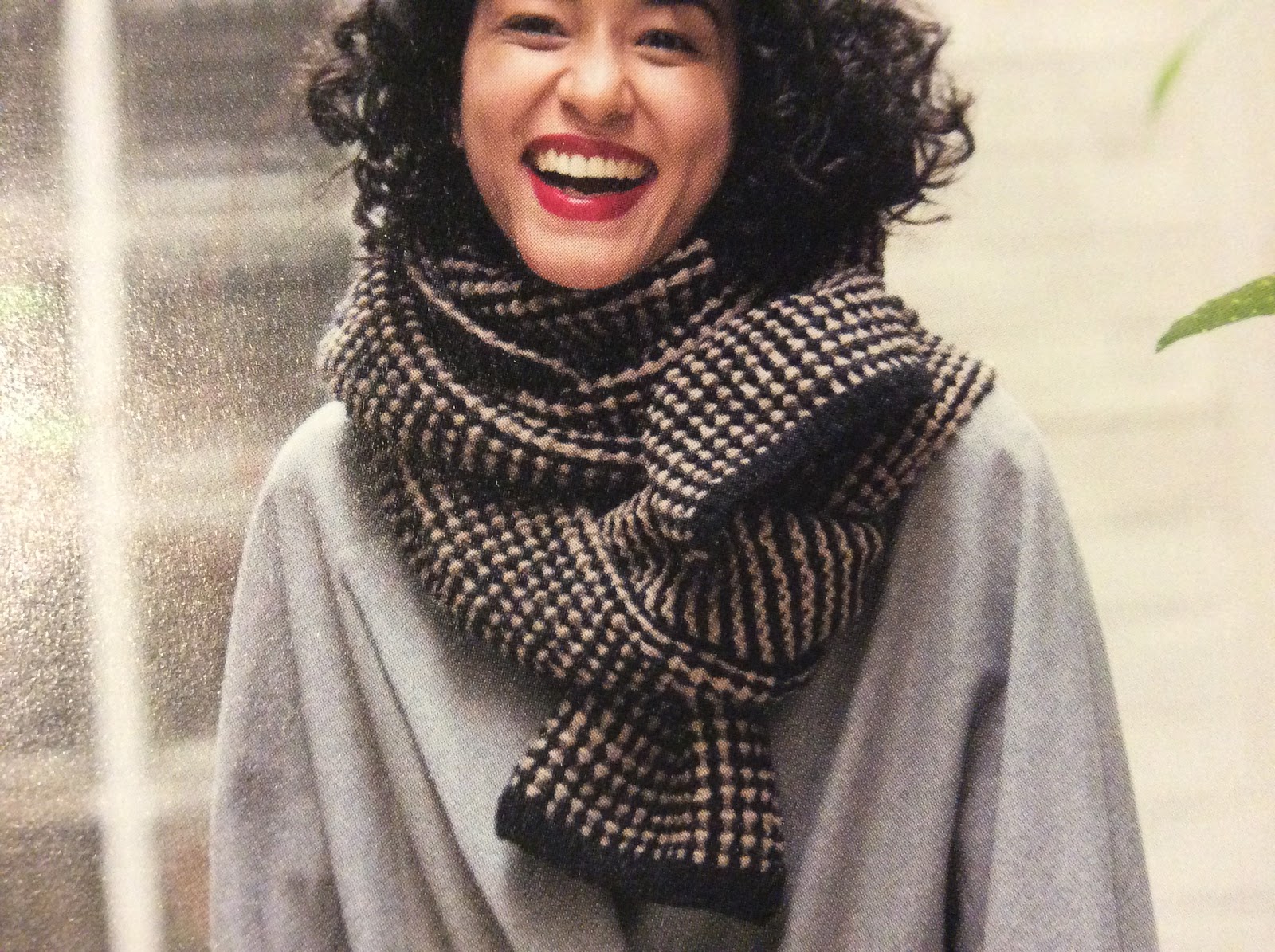 愛編むおばあちゃん 表目裏目 のみで編むマフラー パリジェンヌの編み物