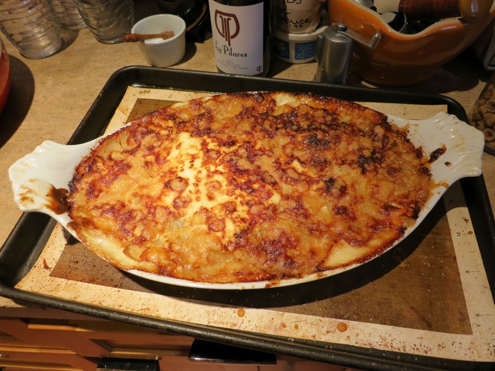 Cliff and Cathy Dinners Salmon, Potato Gratin and Cauliflower