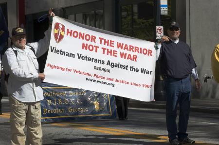 Vietnam Veterans Against the War at 2009 Atlanta Veterans Dav Parade. Photo by David Howell.