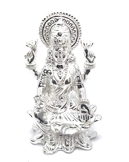 Ezüst Lakshmi szobor