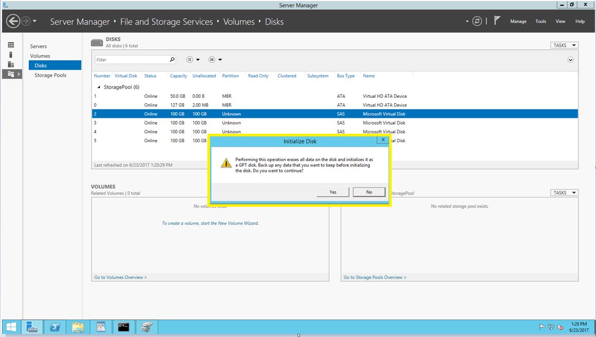 How to create Storage Pool Windows Server 2012 R2