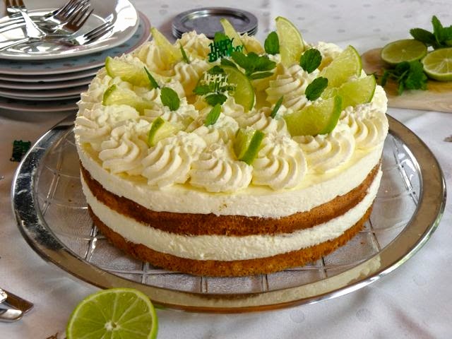 Zitronen-Sahne-Torte mit Limetten und Melisse | Rezept - Sugarprincess