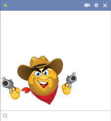 Cowboy Smiley With Guns