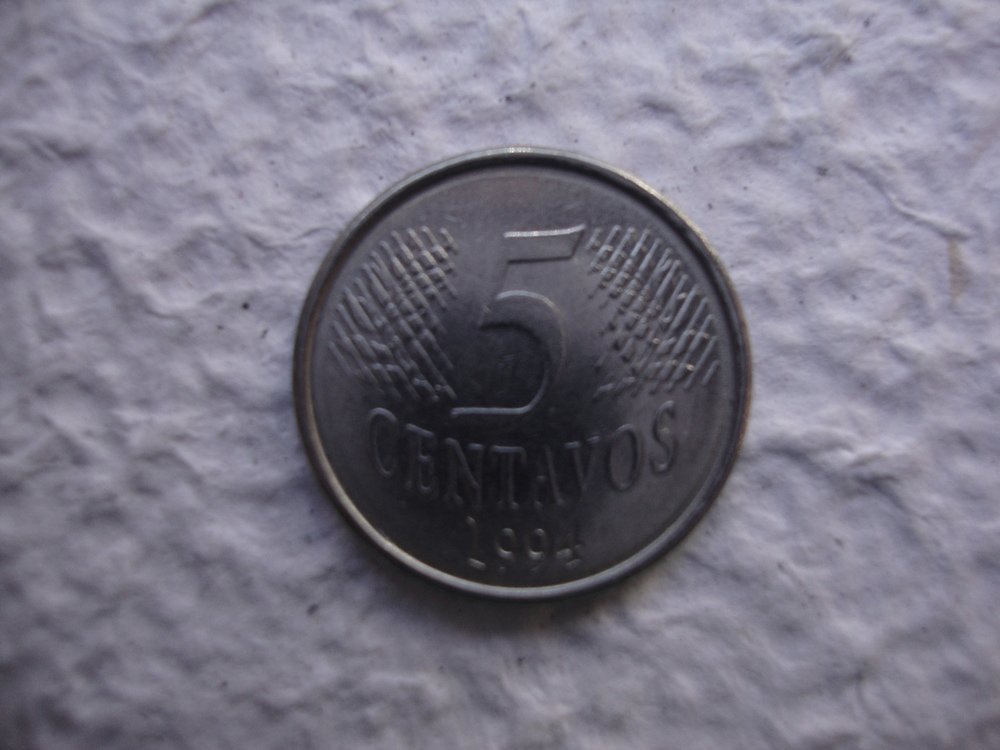 Dinheiro de Metal 5 Centavos de