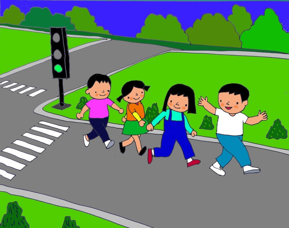 Vẽ tranh đề tài An toàn giao thông  Giúp người già qua đường  Cách vẽ  tranh an toàn giao thông