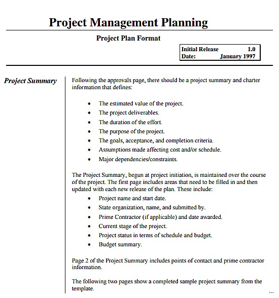 cost management plan example software