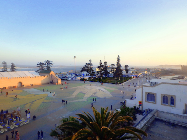 Moulay Hassan square in Essaouira Moulay Hassan square, giant fresco from Italian artist Giacomo Bufarini