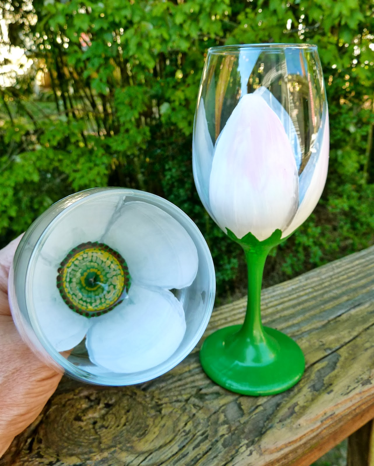 Make It Easy Crafts Floral Painted Wine Glass Tutorial
