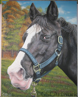 whiskey tennessee walking horse farm animal portrait acrylic painting art