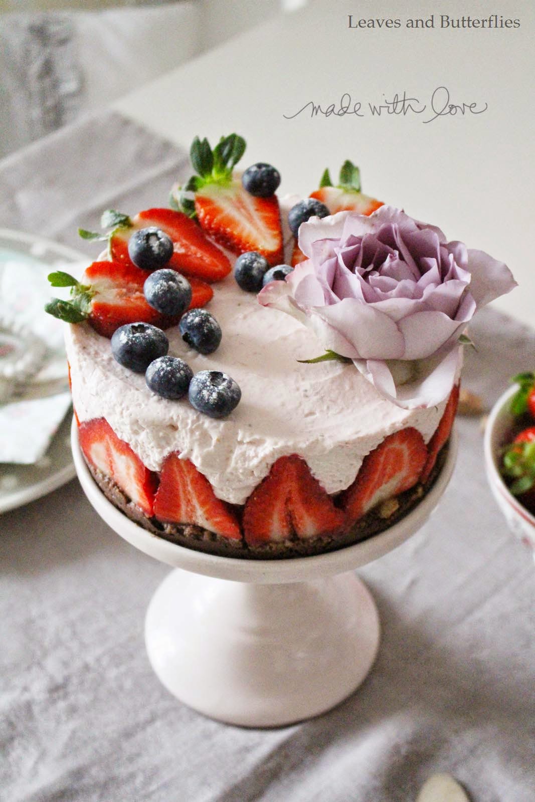 NoBake NEW YORK Cheesecake mit Erdbeeren