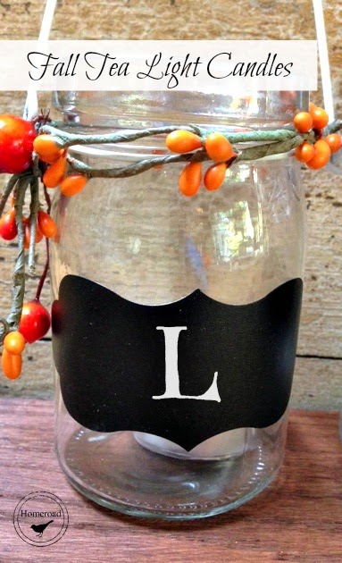 jar with chalkboard label and an L