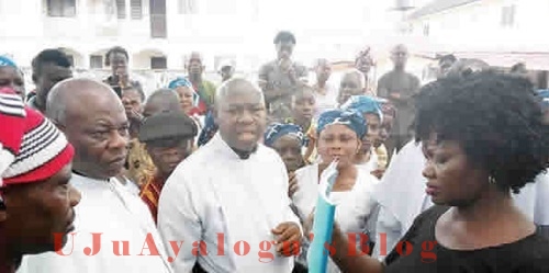 House of God on Fire: Church Members Protest as Anglican Bishop Drags Three Priests to Court in Imo