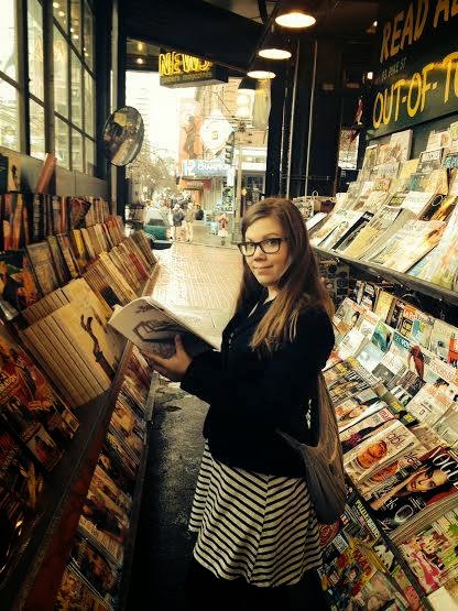 Reading in Pike Place Market