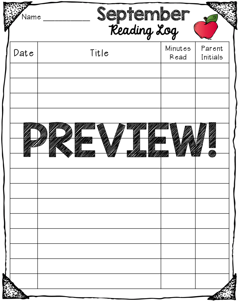 mrs-megown-s-second-grade-safari-monthly-reading-logs-for-elementary