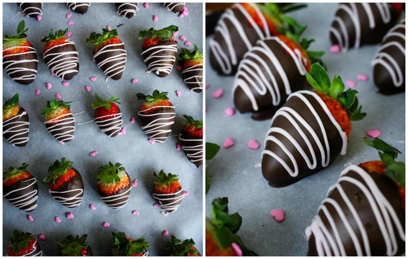 Valentine's Day Chocolate Covered Strawberries make the perfect dessert for you and your sweetheart on Valentine's Day.  You can make them from start to finish in just fifteen minutes! #valentinesdaydessert #strawberries #chocolate