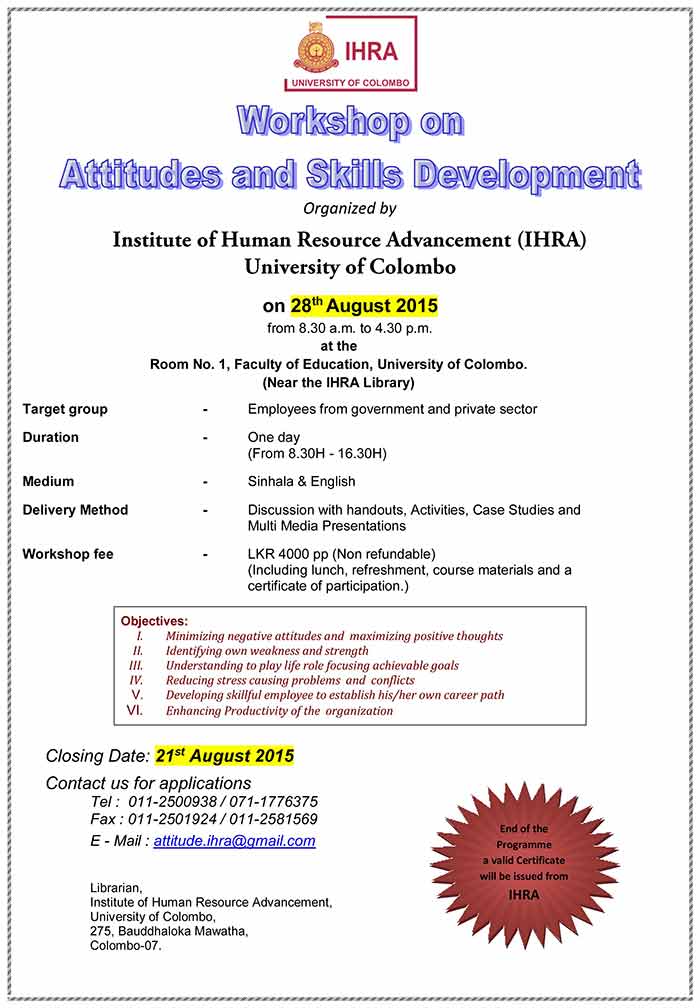 Workshop on Attitudes and Skills Development.