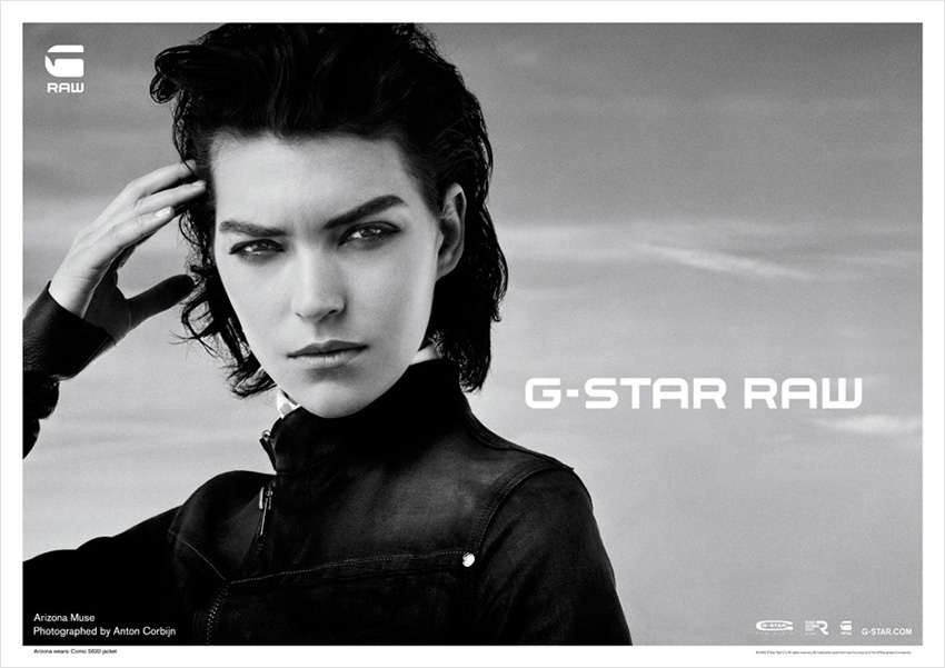 G-Star Raw Fall/Winter 2012 campaign featuring Arizona Muse