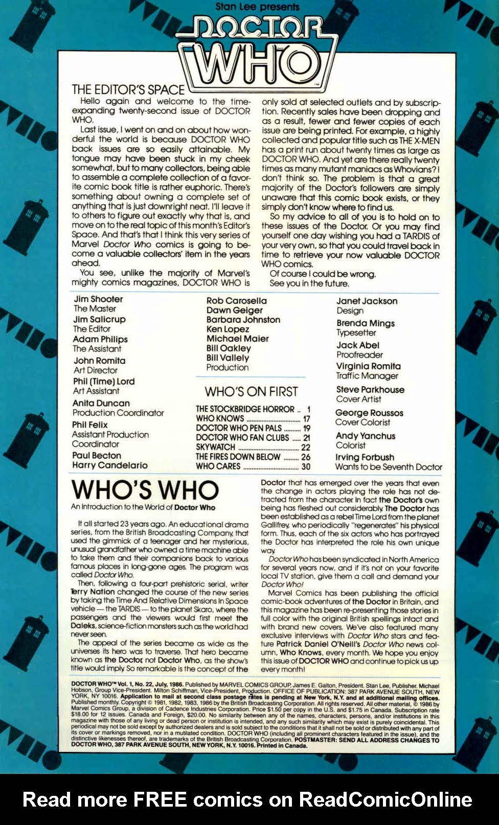 Read online Doctor Who (1984) comic -  Issue #22 - 2