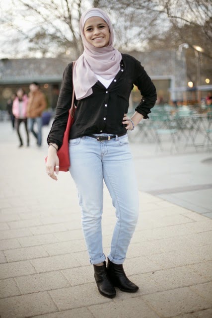 New Hijab  2014 hijab  with jeans 