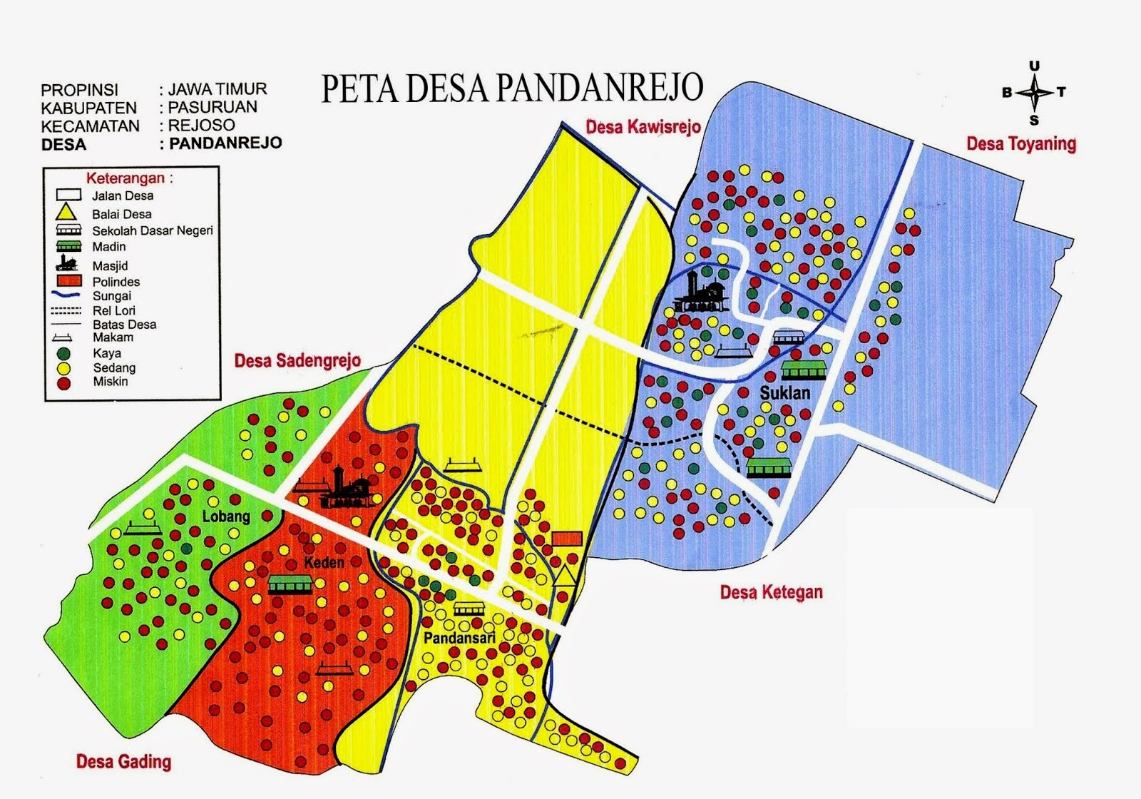 INDUSTRI KABUPATEN PASURUAN: Peta Kelurahan-kelurahan ...