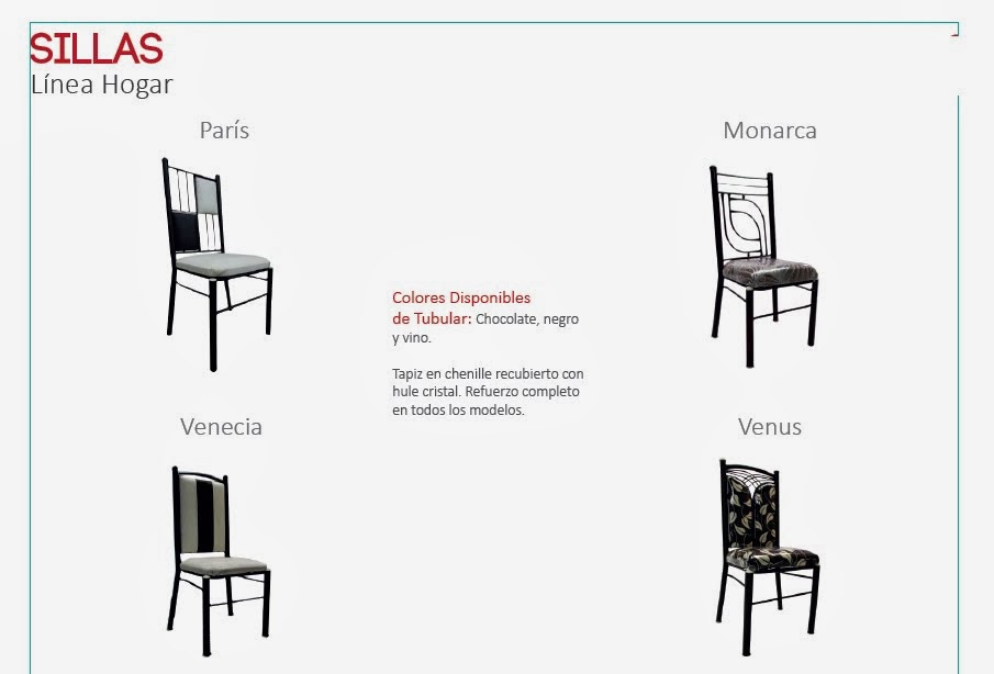 " AZTECA " COMEDORES Y SILLAS