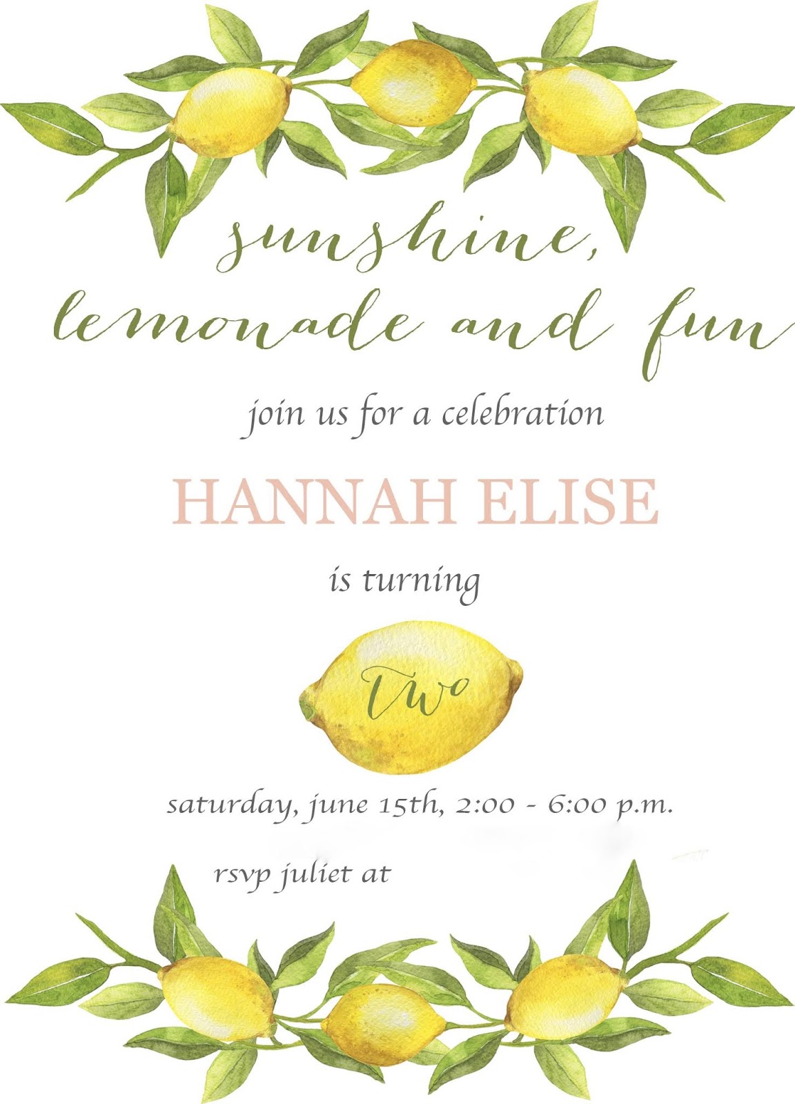 A Lemon Themed Second Birthday Party