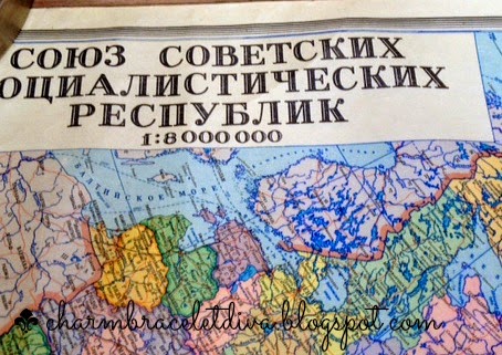 Vintage Russian Wall Map