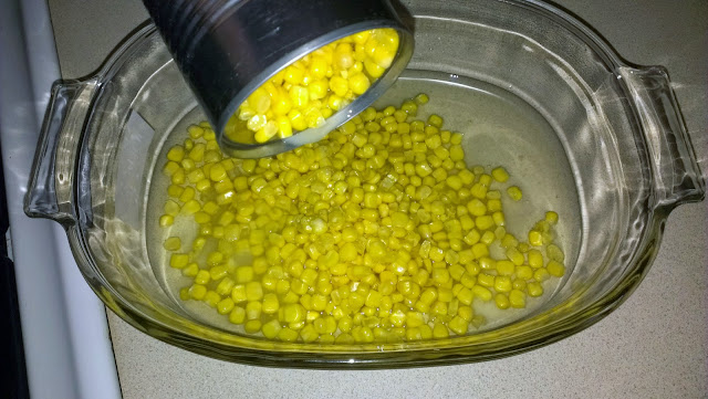 a delicious and rather simple side dish for any holiday meal, a different take on a corn side dish,