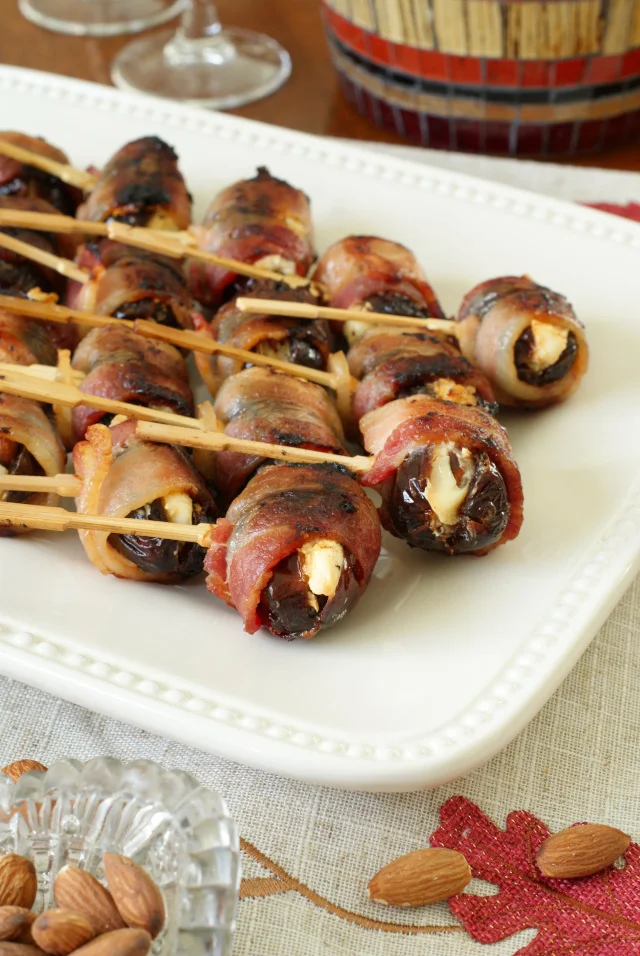 Cream Cheese Stuffed Bacon-Wrapped Dates